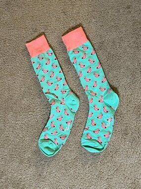 Nice Laundry Flamingo Pattern Crew Socks